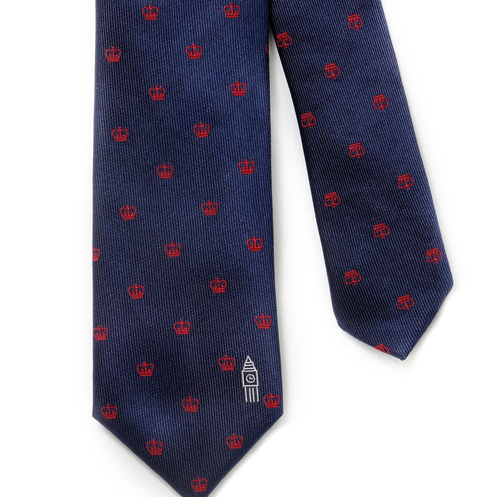 England-Great Britain Crowned Flag Tie B&T